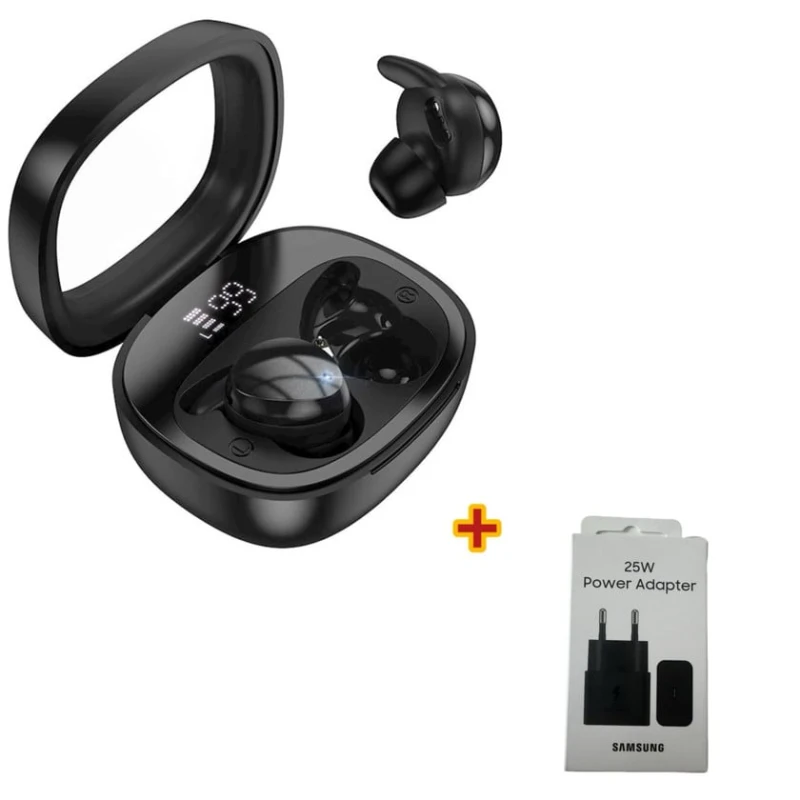 Беспроводные наушники Hoco EW65 Black + адаптер