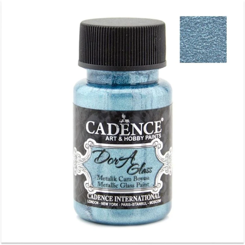 Краска-металлик для стекла Cadence Dora Glass Paint Aegean 50 мл Краска-металлик для стекла Cadence Dora Glass Paint Aegean 50 мл