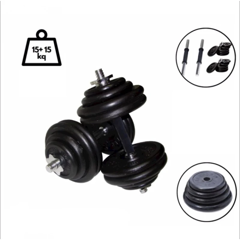 Набор гантелей York, 15+15 кг, 2 шт Набор гантелей York, 15+15 кг, 2 шт