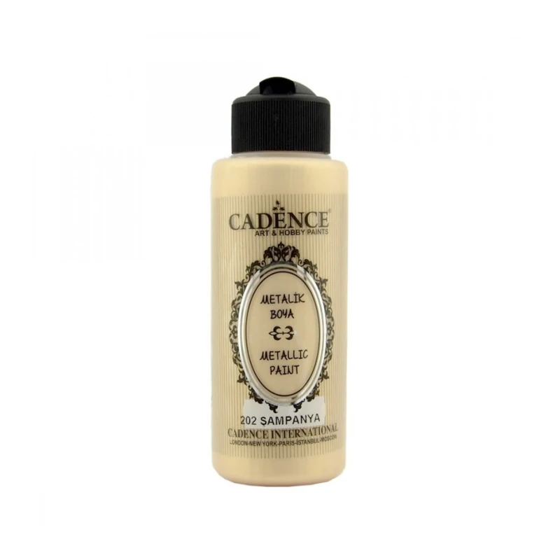 Перламутровая краска-металлик Cadence Metallic Paint 202 Champagne, Шампанское, 120 мл