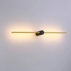 Настенный светильник Lustore LSW467, 12x6x91 см, золотистый/черный Настенный светильник Lustore LSW467, 12x6x91 см, золотистый/черный