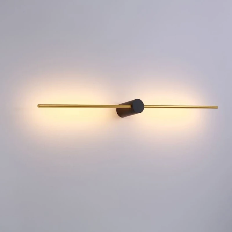 Настенный светильник Lustore LSW467, 12x6x91 см, золотистый/черный