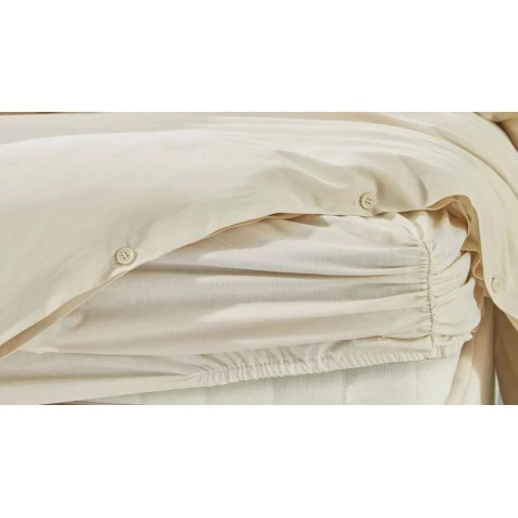 Yataq dəsti Yataş Plain, yorğan üzü 160х220 sm, mələfə 100x200 sm, yastıq üzü 50x70 sm, birnəfərlik, pambıq, bej