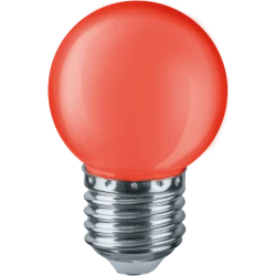Светодиодная лампа Navigator NLL, E27, шаровидная, 1Вт, красный