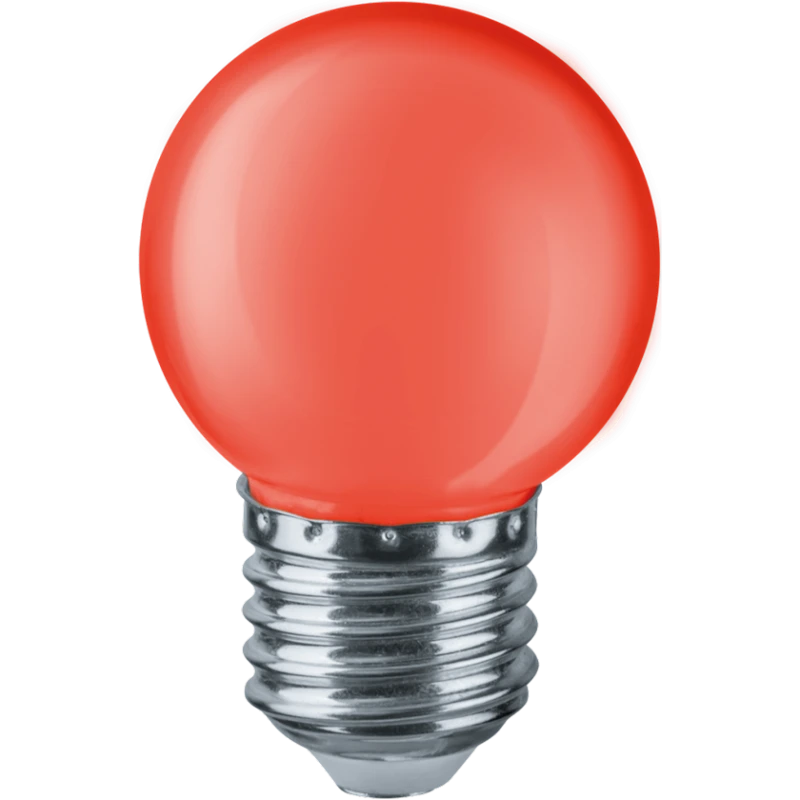 Светодиодная лампа Navigator NLL, E27, шаровидная, 1Вт, красный Светодиодная лампа Navigator NLL, E27, шаровидная, 1Вт, красный