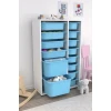 Шкаф для игрушек Pratico I39040, белый/голубой, 30x69.5x109 см Шкаф для игрушек Pratico I39040, белый/голубой, 30x69.5x109 см