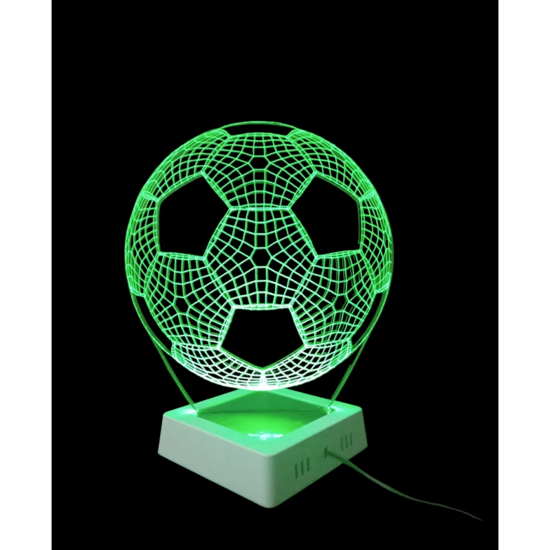 3D ночник cty01, стекло/железо, зеленый, 24х20 см 3D ночник cty01, стекло/железо, зеленый, 24х20 см