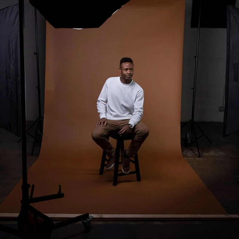 Бумажный фон Yiscaxia QHVY135x10, коричневый, 1.35x10 м