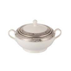 Şorba qabı Gipfel Argento 40993, 3200 ml. Rəng: ağ gümüşü kant ilə. Material: Çini.