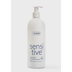 Duş üçün krem-gel Ziaja Sensitive Skin Creamy Wash Gel for Face and Body 500 ml