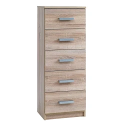 Комод JYSK Tapdrup 41х35х108 см, 5 ящиков, коричневый Комод JYSK Tapdrup 41х35х108 см, 5 ящиков, коричневый