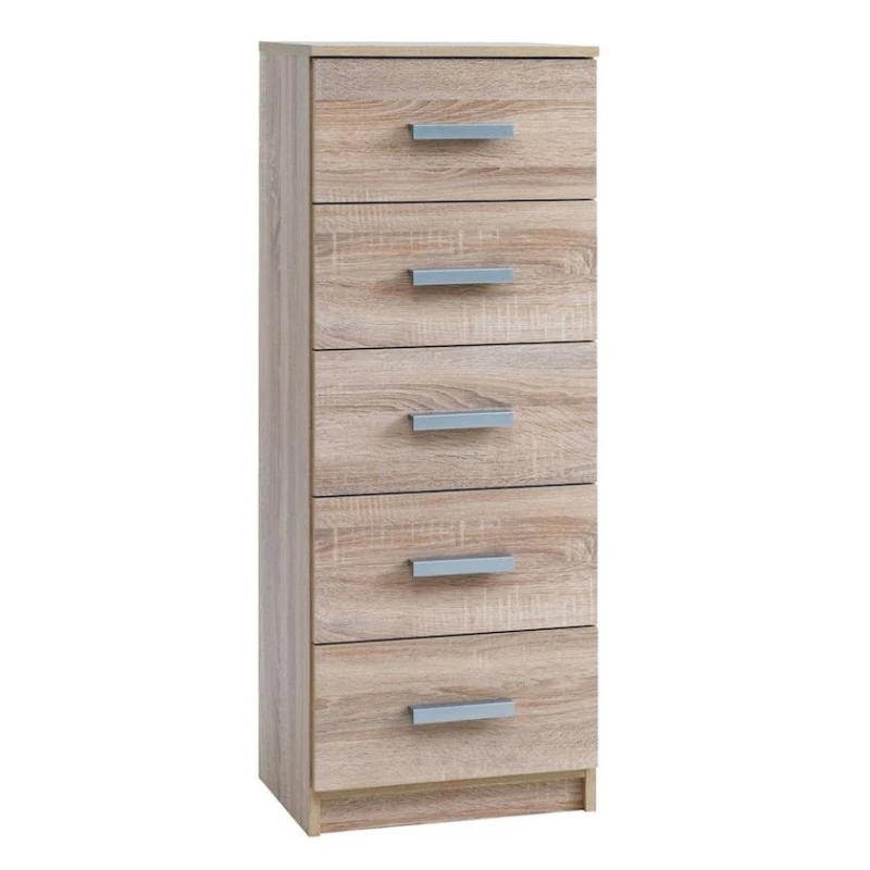 Комод JYSK Tapdrup 41х35х108 см, 5 ящиков, коричневый Комод JYSK Tapdrup 41х35х108 см, 5 ящиков, коричневый