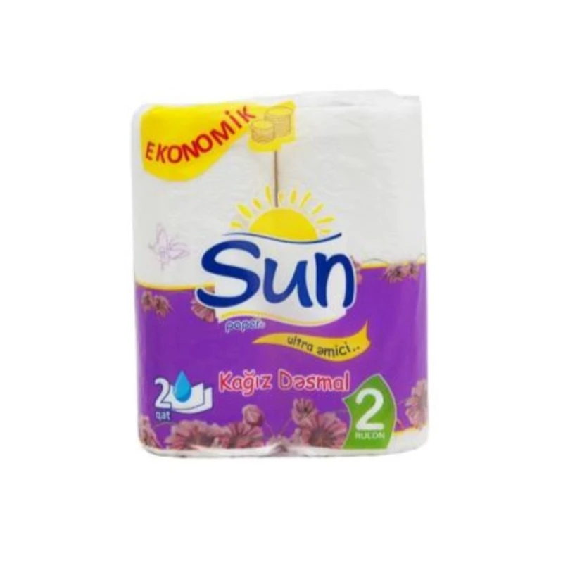 Бумажные кухонные полотенца Sun Ultra, 2 рулона, 2 слойный, белый Бумажные кухонные полотенца Sun Ultra, 2 рулона, 2 слойный, белый