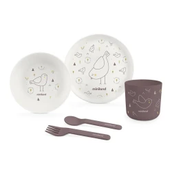Uşaqlar üçün qab-qacaq dəsti Miniland Naturmeal Chick, 5 əd