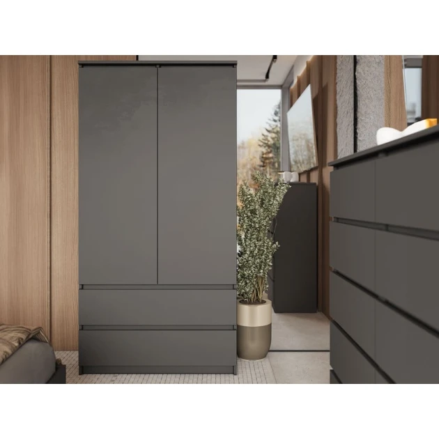 Шкаф Art Mebel Art-60-40, серый, 210х60х50 см Шкаф Art Mebel Art-60-40, серый, 210х60х50 см