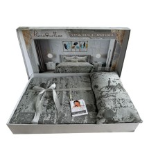 Örtük və yastıq üzü Pima Cotton, avro maksi, boz