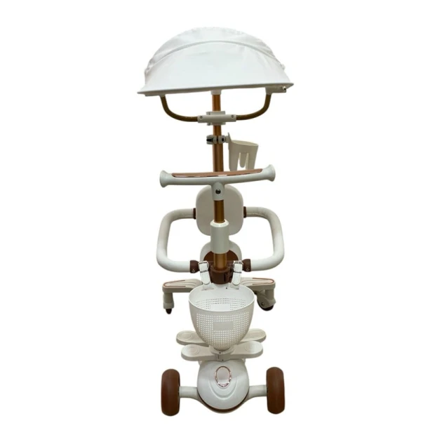 Uşaqlar üçün samokat M6710, oturacaqlı, ağ