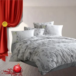 Комплект постельного белья Narlı 001117, пододеяльник 160x220 см, простыня 180x240 см, наволочка 50х70 см, односпальный, хлопок, разноцветный