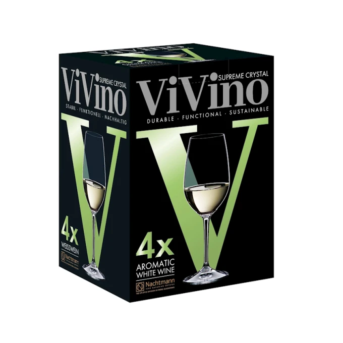 Набор бокалов для белого вина Nachtmann IN-0121535, 370 мл, 7.9x21.4 см, хрусталь, 4 шт Набор бокалов для белого вина Nachtmann IN-0121535, 370 мл, 7.9x21.4 см, хрусталь, 4 шт