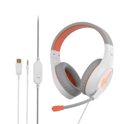 Наушники-гарнитура Meetion HP021 Gaming White/Orange