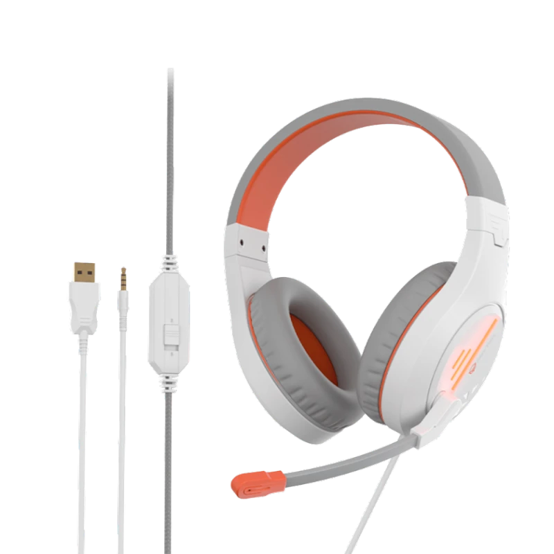 Наушники-гарнитура Meetion HP021 Gaming White/Orange Наушники-гарнитура Meetion HP021 Gaming White/Orange