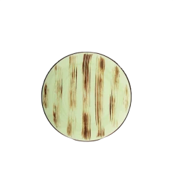 Тарелка Wilmax Scratch WL-668112/A, круглая, диаметр 20.5 см, farfor, желтый/коричневый