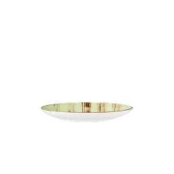 Тарелка Wilmax Scratch WL-668112/A, круглая, диаметр 20.5 см, farfor, желтый/коричневый