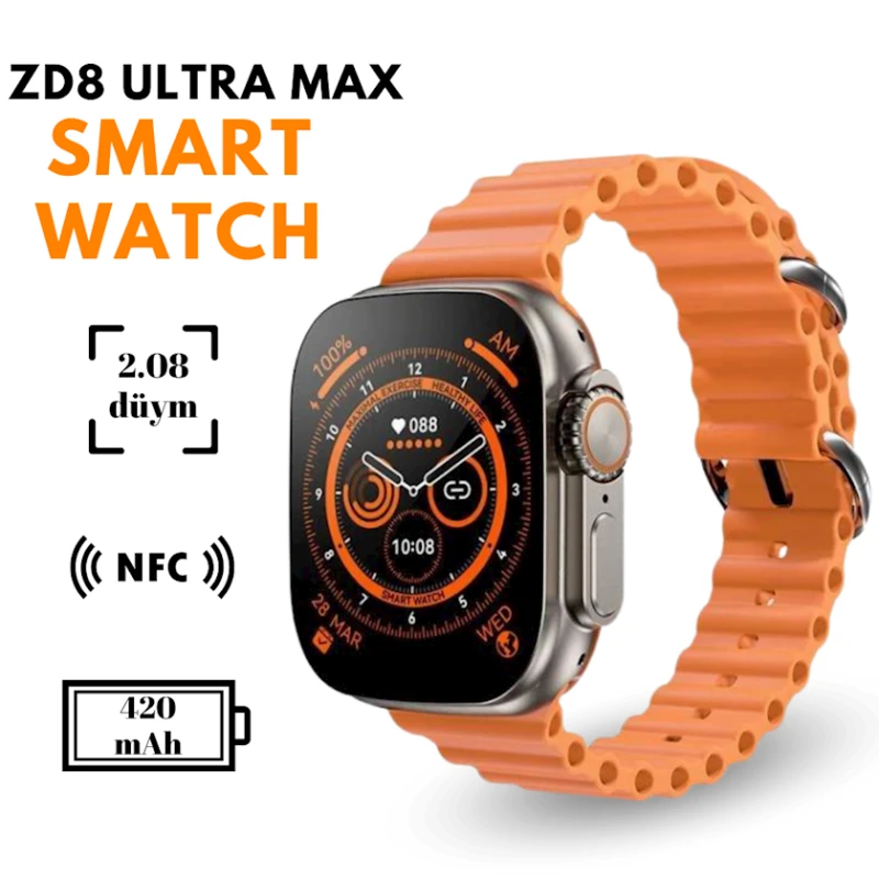 Умные часы Smart Watch ZD8 Ultra Max Orange