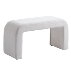 Скамейка Jysk Tuen, мебельная фанера, белая, 90x45 см