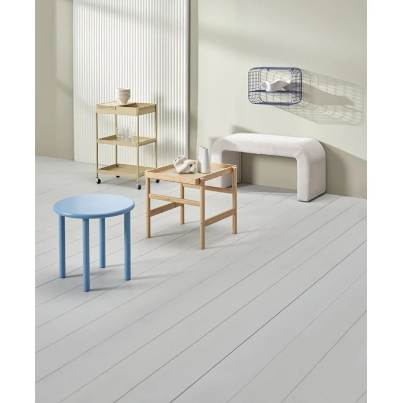 Скамейка Jysk Tuen, мебельная фанера, белая, 90x45 см