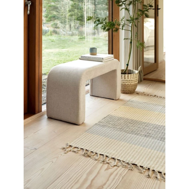 Скамейка Jysk Tuen, мебельная фанера, белая, 90x45 см