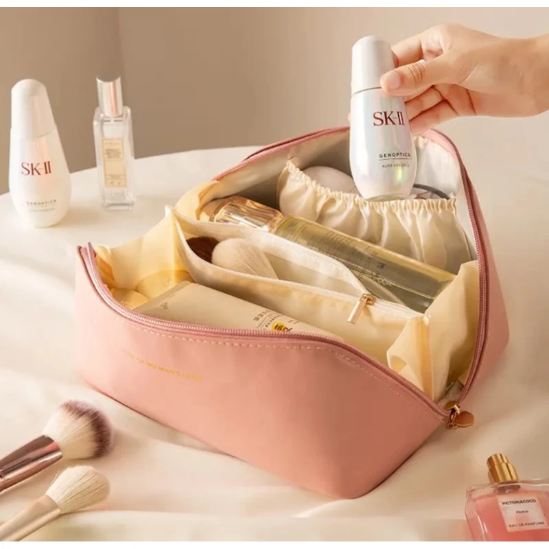 Косметичка из искусственной кожи, розовая, 23x11x10 см