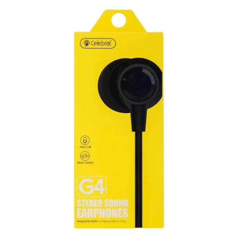 Проводные наушники Celebrat G4 Black Проводные наушники Celebrat G4 Black