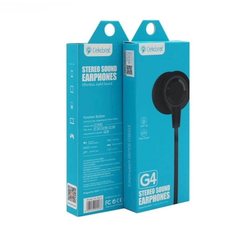 Проводные наушники Celebrat G4 Black Проводные наушники Celebrat G4 Black