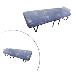 Раскладушка 2000052, 90x190x10 см, синяя Раскладушка 2000052, 90x190x10 см, синяя