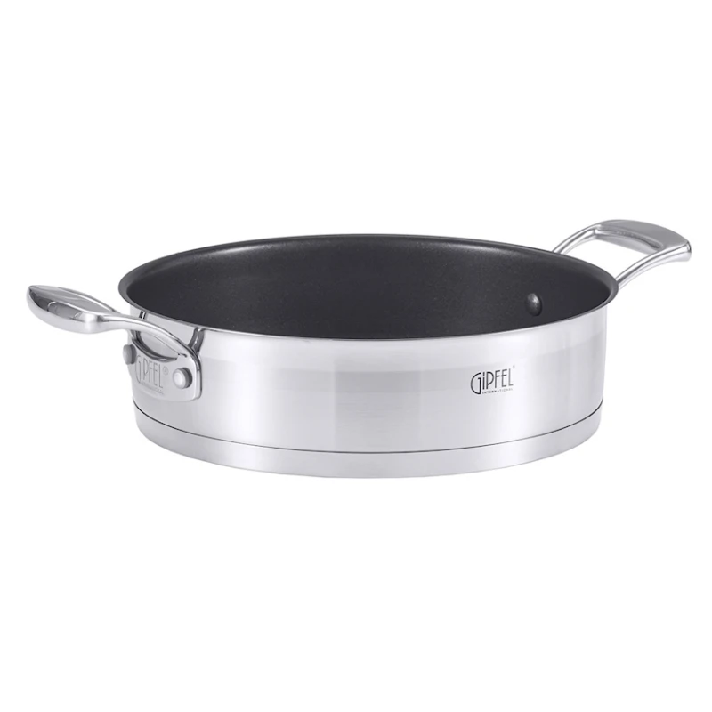 Сотейник Gipfel Prestige, 24 см, 2.9 л, нержавеющая сталь, серебристый