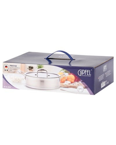 Böyük tava Gipfel Prestige, 24 sm, 2.9 l, paslanmayan polad, gümüşü