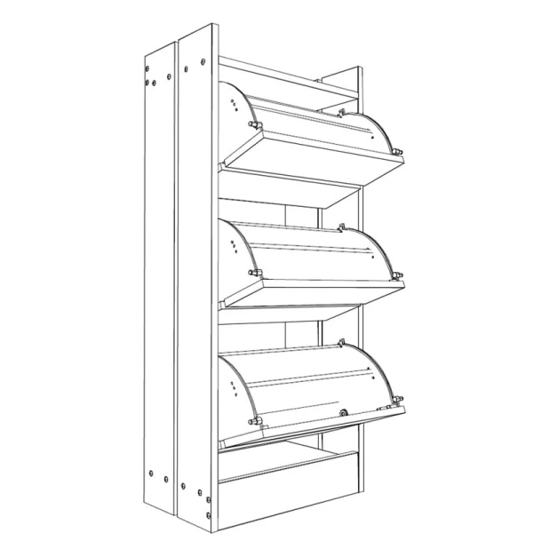 Tumba ayaqqabı üçün Art Mebel, LDSP, venge, 30x40x130 sm Tumba ayaqqabı üçün Art Mebel, LDSP, venge, 30x40x130 sm