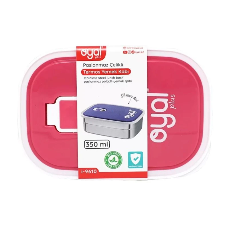 Термо ланч-бокс Oyal Plus i-9610, 350 мл, розовый Термо ланч-бокс Oyal Plus i-9610, 350 мл, розовый