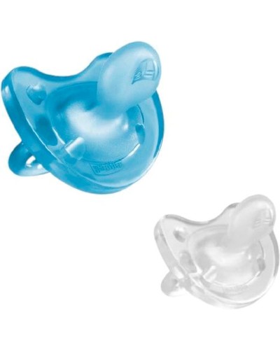 Əmziklər dəsti Chicco Physio Forma Mini Soft Boy, 0-2 ay, silikon, 2 əd, mavi