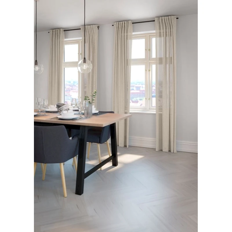 Тюль JYSK Cur Bolmen, 140x300 см, полиэстер, серый