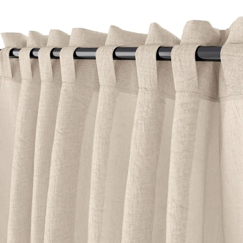 Тюль JYSK Cur Bolmen, 140x300 см, полиэстер, серый