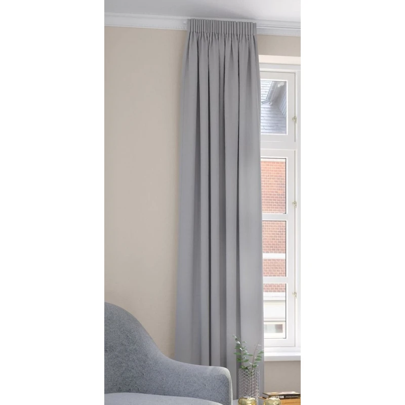 Штора JYSK Amungen, 140x175 см, полиэстер, серый Штора JYSK Amungen, 140x175 см, полиэстер, серый