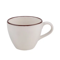 Чашка ID-Fine Modest Brown Alzar, фарфор, белая/коричневая, 200 мл