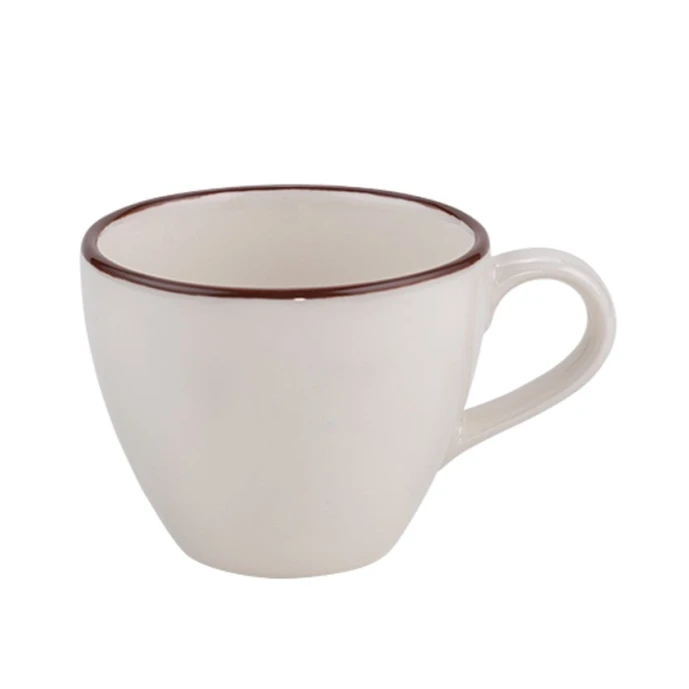 Чашка ID-Fine Modest Brown Alzar, фарфор, белая/коричневая, 200 мл Чашка ID-Fine Modest Brown Alzar, фарфор, белая/коричневая, 200 мл