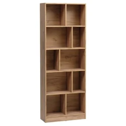 Стеллаж JYSK Mosbjerg 10 полок, 190x70x29 см, коричневый Стеллаж JYSK Mosbjerg 10 полок, 190x70x29 см, коричневый