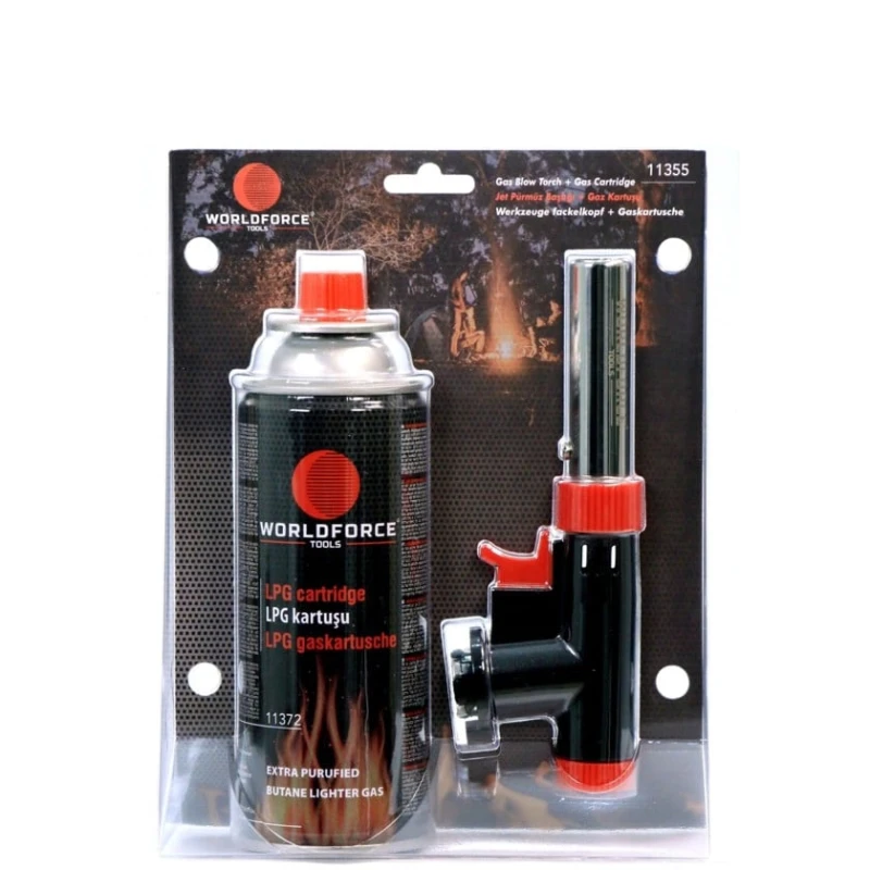 Odluq Worldforce 11355 + LPG qaz kartrici, 400 ml Odluq Worldforce 11355 + LPG qaz kartrici, 400 ml