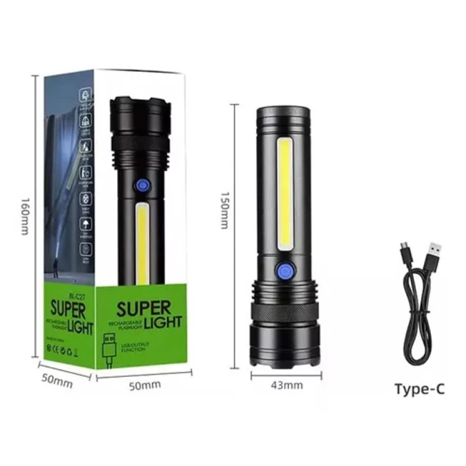 Фонарь Generic Super Light BL-C27, черный