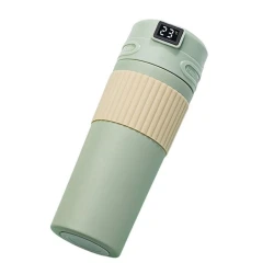 Ağıllı temperatur göstəricisi olan termal fincan TM-001, 400 ml, açıq yaşıl