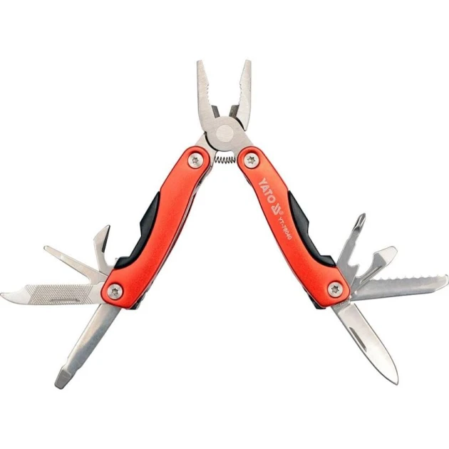 Мультитул Yato YT-76040, алюминий/нержавеющая сталь, красный/серый Мультитул Yato YT-76040, алюминий/нержавеющая сталь, красный/серый